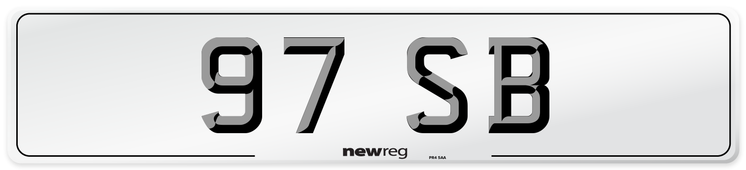 97 SB Number Plate from New Reg